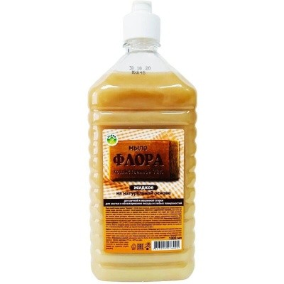 Мыло хозяйственное, 1л Флора (жидкое)