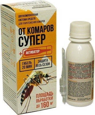 Концентрат ОТ КОМАРОВ СУПЕР, 80мл (флакон+ампула в коробке)