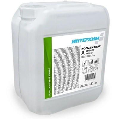 Средство щелочное низкопенное ИНТЕРХИМ Konzentrat A зеленое яблоко, 5л (концентрат)