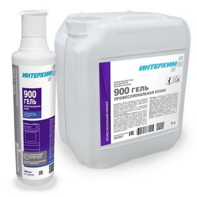 Средство для удаления жиров, нагаров ИНТЕРХИМ 900 ГЕЛЬ ПРОФЕСС.КУХНЯ, 5л (гель)