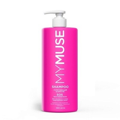 Шампунь MY MUSE укрепл., SOS восстановление, 1л GRASS 145054 (розовый)