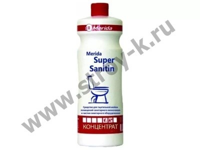 Средство для тщат. уборки санитарных комнат SUPER SANITIN, 1л Merida