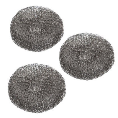 Губки-мочалки сетчатые нерж.сталь, 15г PACLAN "Practi" 606340 (3шт/уп)