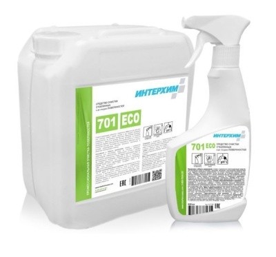 Средство очистки стекл. и др. пов-стей с защ. эфф. ИНТЕРХИМ 701 ECO, 5л