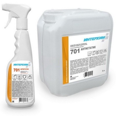 Средство очистки стекл. и др. пов-стей ИНТЕРХИМ 701 АНТИСТАТИК, 5л 
