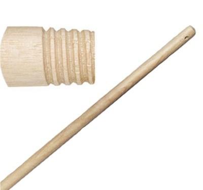 Черенок дерев. для грабель/метел/щеток, с резьбой, в/с  Черенок дерев. для грабель/метел/щеток, с резьбой, в/с