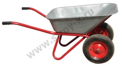 Тачка строительная, г/п-320кг,V-100л, 2-х колесная Тачка строительная, г/п-320кг,V-100л, 2-х колесная
