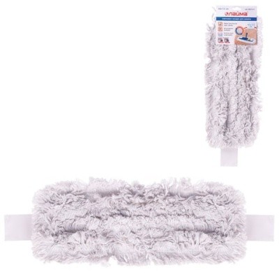 Насадка МОП плоская для флаундера 40см, уши/карманы, хлопок, LAIMA, 603121