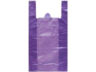 Пакет "майка" (23+12-фальцы)х40см 10мкр фиолетовый (100шт/уп)