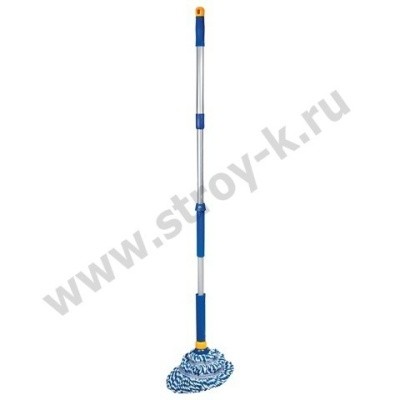 Швабра самоотжимная, телескоп.ручка, насадка микрофибра 33см ЛАЙМА 601471