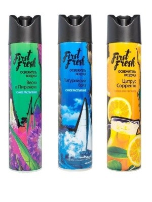 Освежитель воздуха First Fresh, 300мл (аэрозоль) СУХОЕ РАСПЫЛЕНИЕ