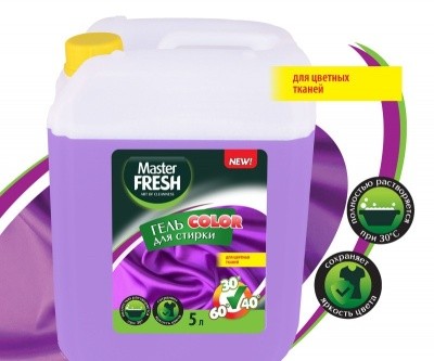 Гель для стирки COLOR, 5л Master FRESH (для цветных тканей) Гель для стирки COLOR, 5л Master FRESH (для цветных тканей)