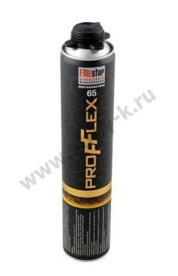 Пена монтажная професс. противопожарная PROFFLEX firestop 65л 850 мл