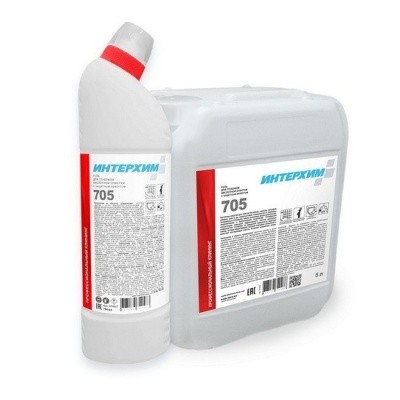 Гель для сантехники с защ. эффектом, кислотный ИНТЕРХИМ 705, 5л (конц. 1:50)
