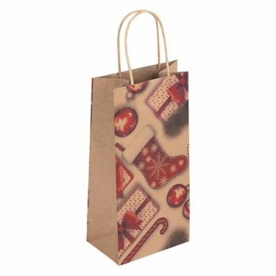 Пакет подарочный 12x8x25см, ЗОЛОТАЯ СКАЗКА 591965