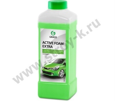 Автошампунь супер-пена для бесконт. мойки Active Foam Extra, 1л GRASS 700101