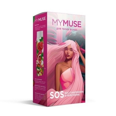 Подарочный набор: шампунь и бальзам SOS-восстановление, GRASS MYMUSE 300453