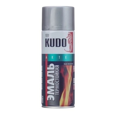 Эмаль аэроз. серебристая (термостойкая) КУДО KU-5001, 520мл
