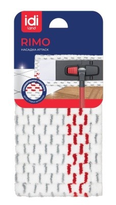 Насадка МОП плоская 43х13см, карманы, микрофибра, Attack "Rimo" 2312073