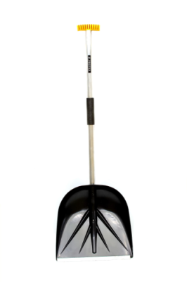 Лопата снеговая п/э "Санта", ал/накладка, ал/черенок 410х390мм