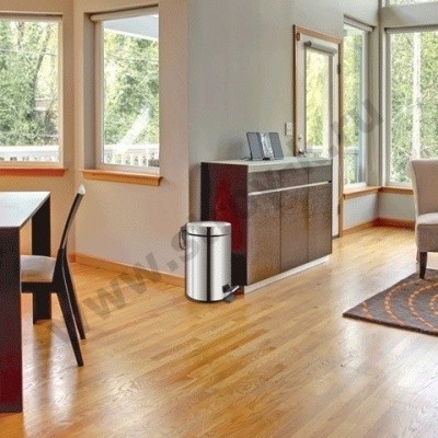 Ведро-контейнер для мусора (урна) с педалью, 12л, зерк., нерж. сталь, ЛАЙМА "Classic" 232261