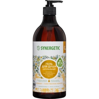 Гель для душа "Кумкват и чувственное нероли", 750мл SYNERGETIC натуральный биоразлагаемый