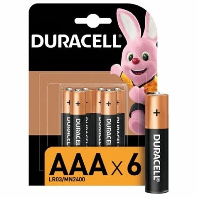 Батарейки КОМПЛЕКТ 6 шт., DURACELL Basic ОРИГИНАЛ, ААА, мизинчик., Б0014858/456985 Батарейки КОМПЛЕКТ 6 шт., DURACELL Basic ОРИГИНАЛ, ААА, мизинчик., Б0014858/456985