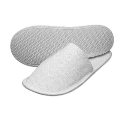 Тапочки одноразовые махровые Медиум закр.мыс (белые) 