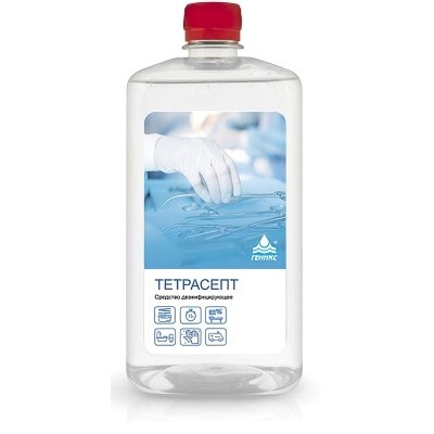 Антисептик дезинф. для рук «Тетрасепт», 1л (крышка, 15% спирт) НИКА Антисептик дезинф. для рук «Тетрасепт», 1л (крышка, 15% спирт) НИКА