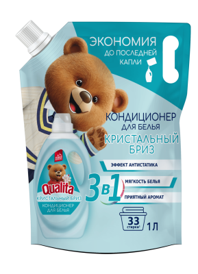 Кондиционер для белья, 1л QUALITA (дой-пак) в ассортименте