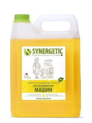 Средство для мытья посуды в пмм (посудом. машинах), 5л SYNERGETIC Средство для мытья посуды в пмм (посудом. машинах), 5л SYNERGETIC