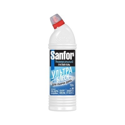 Гель чистящий САНФОР Ультра Блеск, 750мл (белый)