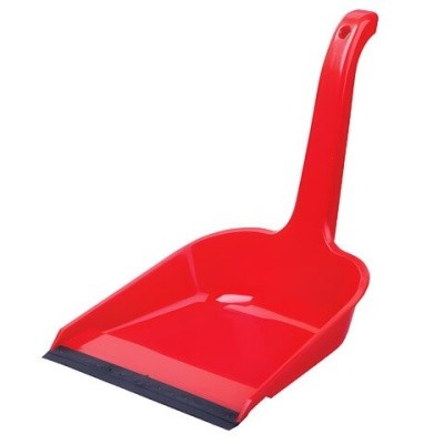 Совок для мусора, высокая рукоятка 20см, резин. кромка, пластик, 601331