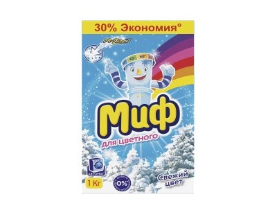 Порошок стиральный МИФ-Автомат Свежий цвет 3-в-1, 1кг