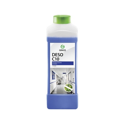 Средство моющее с дезинф. эффектом DESO С10, 1л GRASS 125190 (крышка, д/поверхностей) СИНИЙ