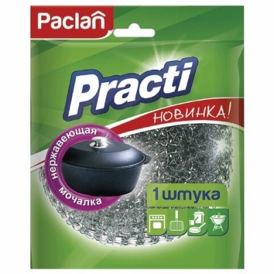 Губка (мочалка) сетч., металл., 38г PACLAN Maxi 601835 БОЛЬШАЯ