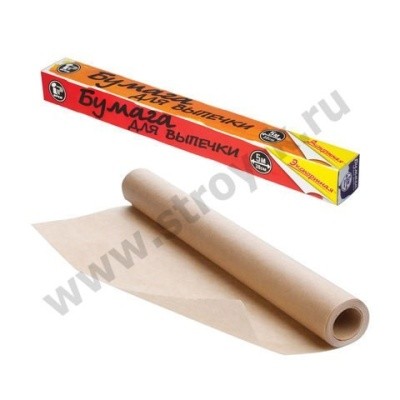 Бумага для выпечки (пергамент) 38смх5м, ИНТРОПЛАСТИКА (в коробке)