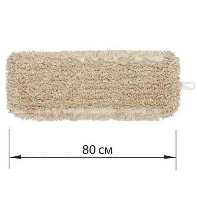 Моп для сухой уборки и влажной уборки 80см (бежевый, нашивной хлопок), LAIMA EXPERT, 605306