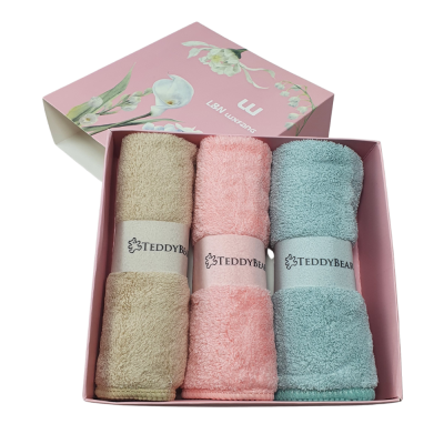 Набор салфеток из микрофибры, 30х30см, в подарочной коробке OLS-354-2 (3шт/уп)