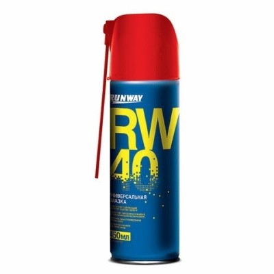 Смазка силикон. RW-40 (аналог WD-40) 450мл, аэрозоль с трубочкой, RUNWAY RW6045