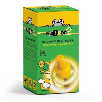 Жидкость от комаров для электрофумигатора, 30мл Nadzor (без запаха)