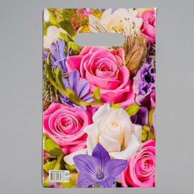 Пакет с вырубной ручкой ПВД, 30х20 см, "Лирика", 60мкм 701511