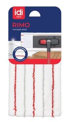 Насадка МОП плоская 43х13см, карманы, микрофибра, Base "Rimo" 231207200/00