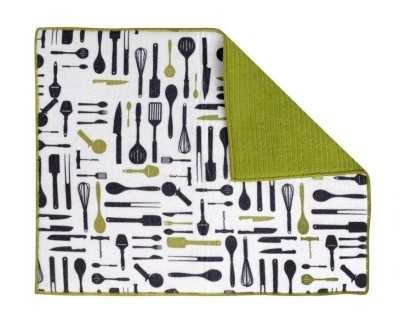 Коврик для сушки посуды, 40х25см, Рыжий кот (микрофибра)