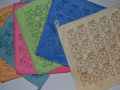 Набор салфеток из микрофибры, с рисунком (зайчики) 25х25см OLS-862-5 (3шт/уп)